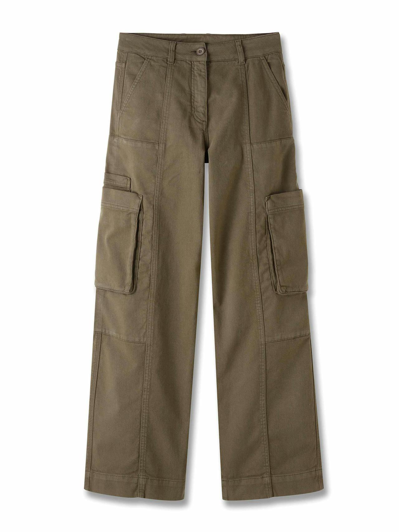 Cotton cargo trousers in Autumn Olive