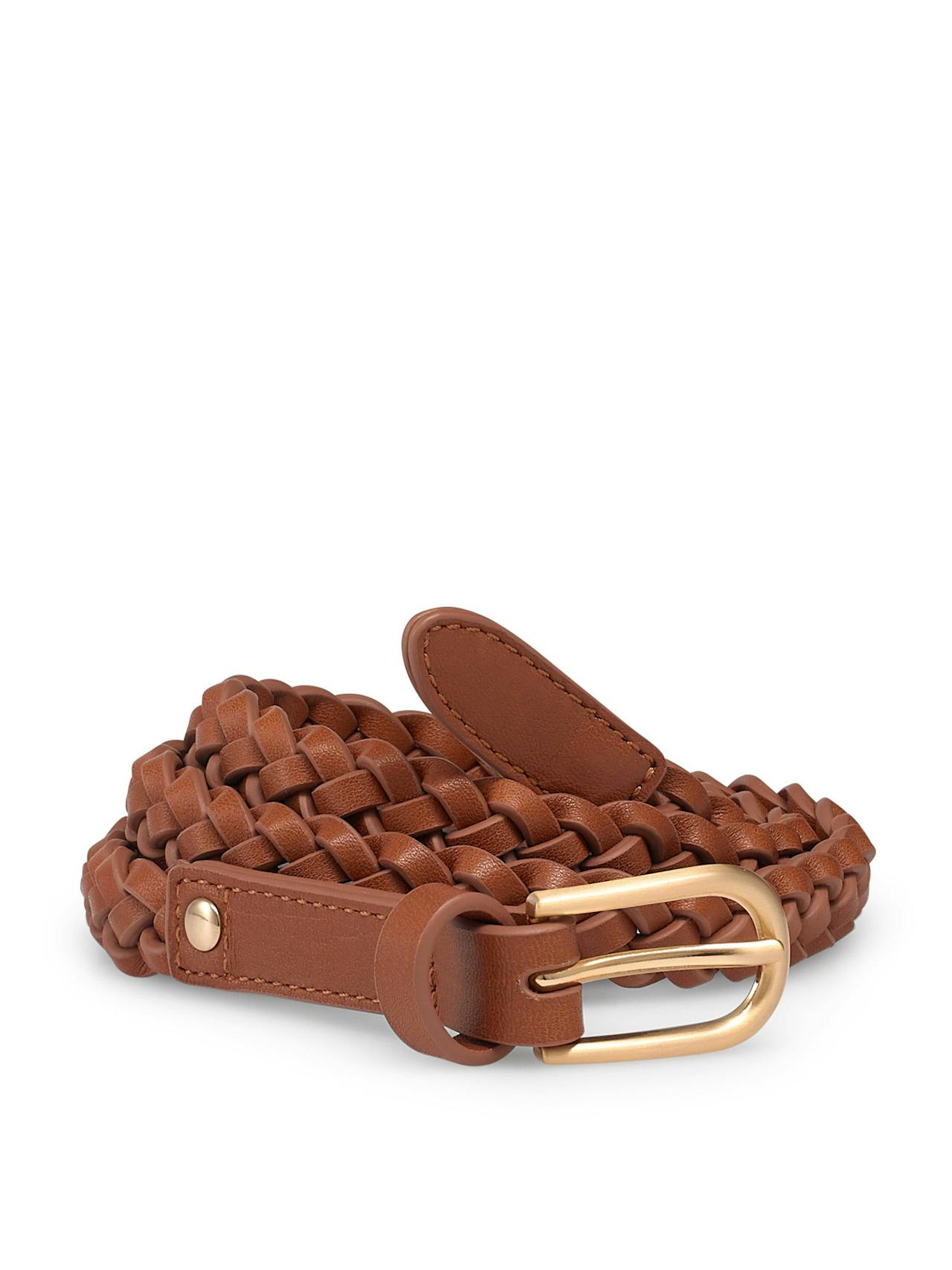 Arrow hand-plaited leather belt