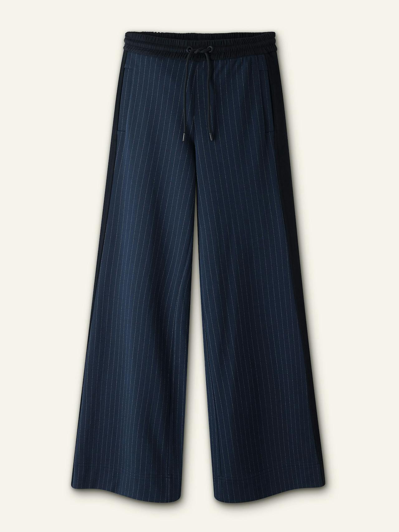 Travel tailoring pinstripe trousers