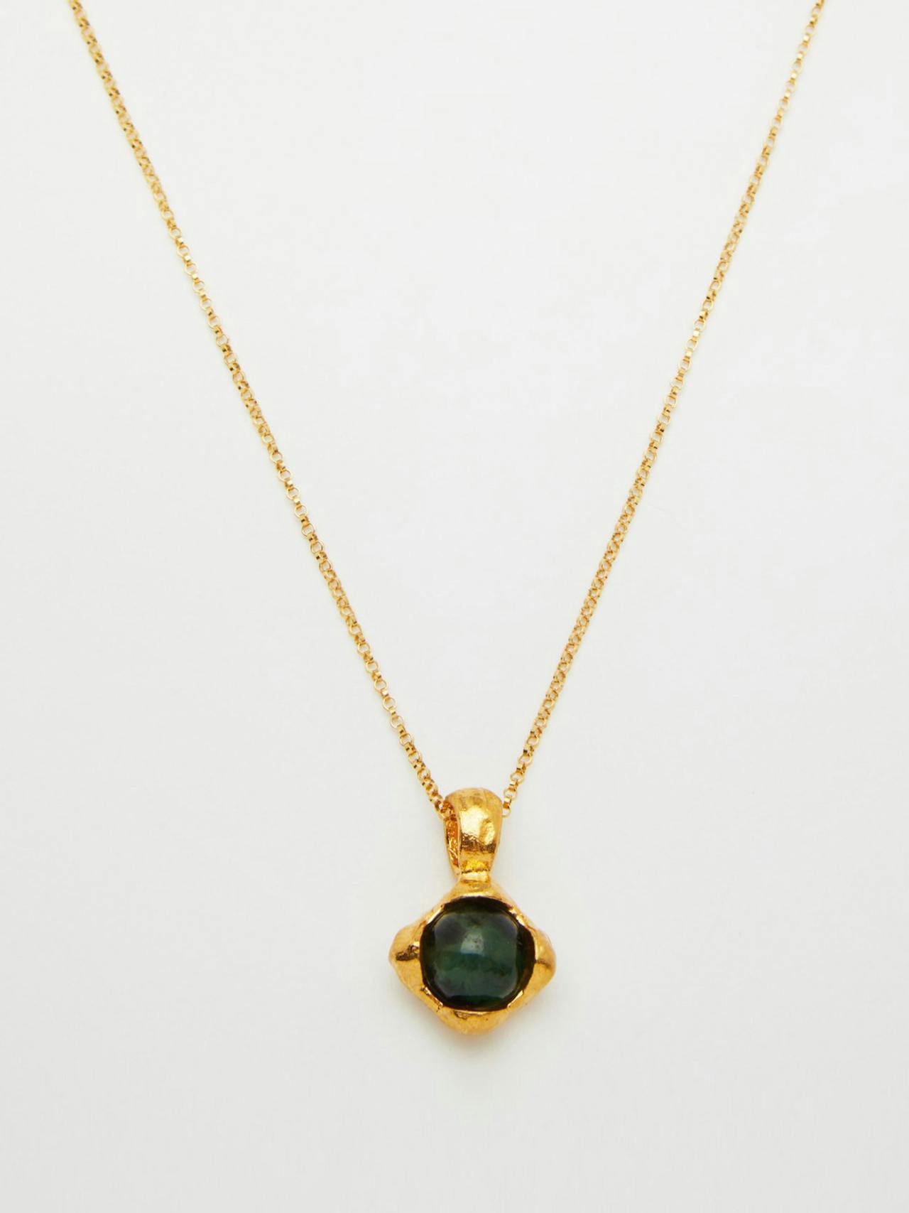 “The Eye Of The Storm” 24kt gold-plated necklace