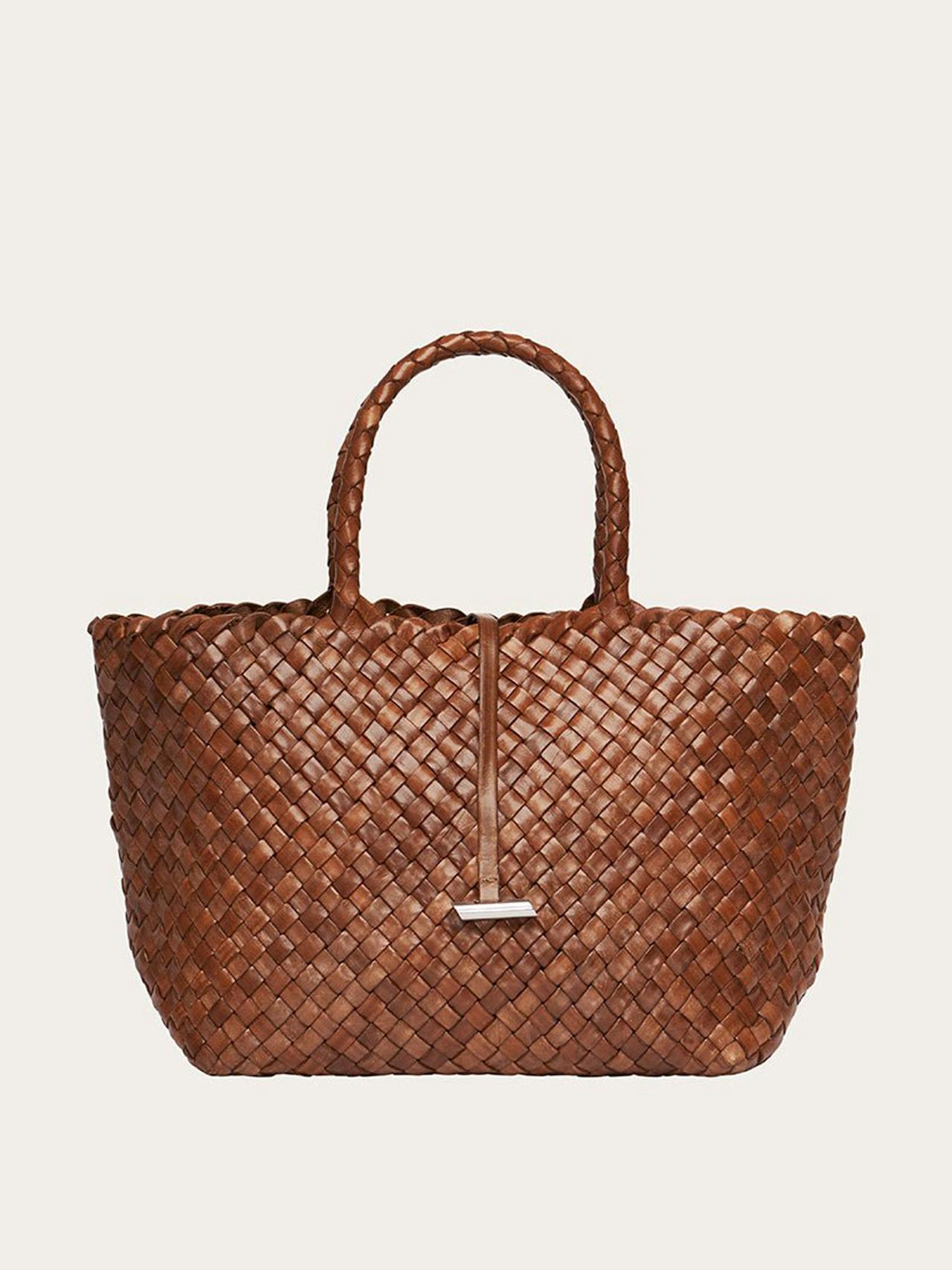 Light brown midi leather basket bag  Little Liffner    - Collagerie