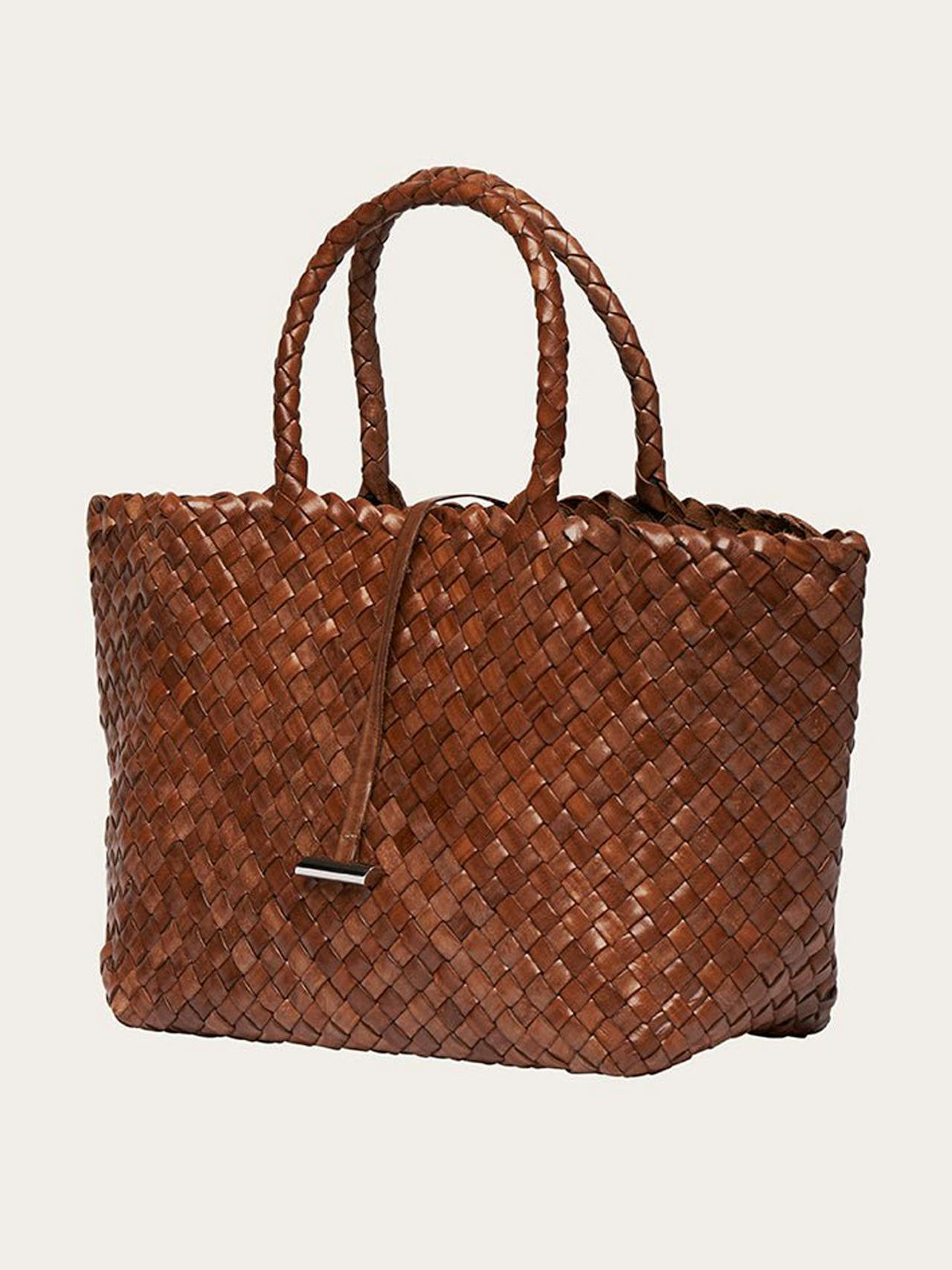 Light brown midi leather basket bag  Little Liffner    - Collagerie