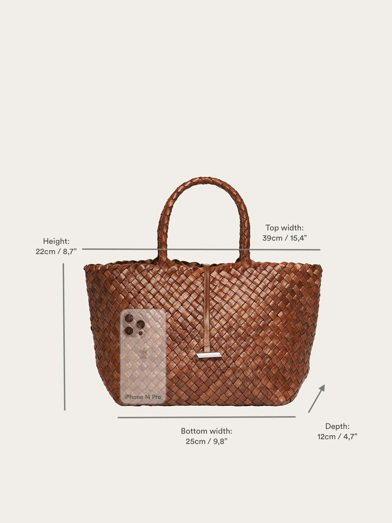 Light brown midi leather basket bag  Little Liffner    - Collagerie