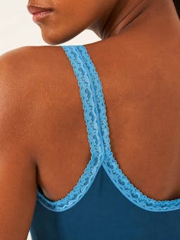 Midnight neon blue lace cami Lace Cami Stripe & Stare    - Collagerie