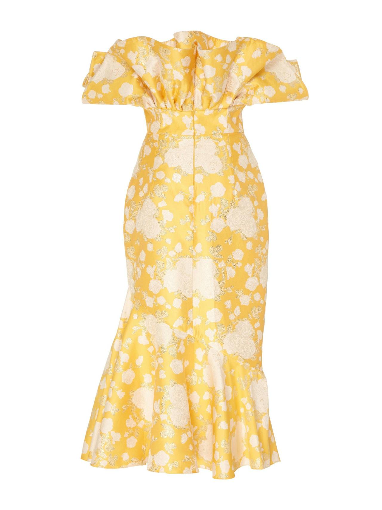 Demeter yellow floral brocade dress Clothing Markarian    - Collagerie