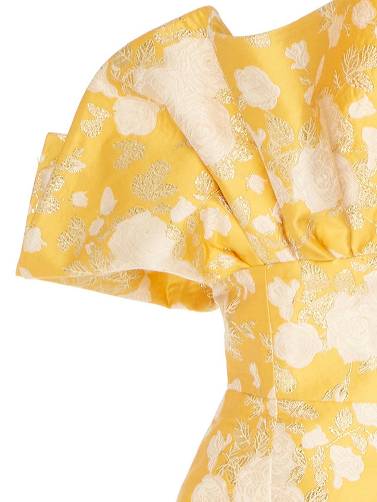 Demeter yellow floral brocade dress Clothing Markarian    - Collagerie