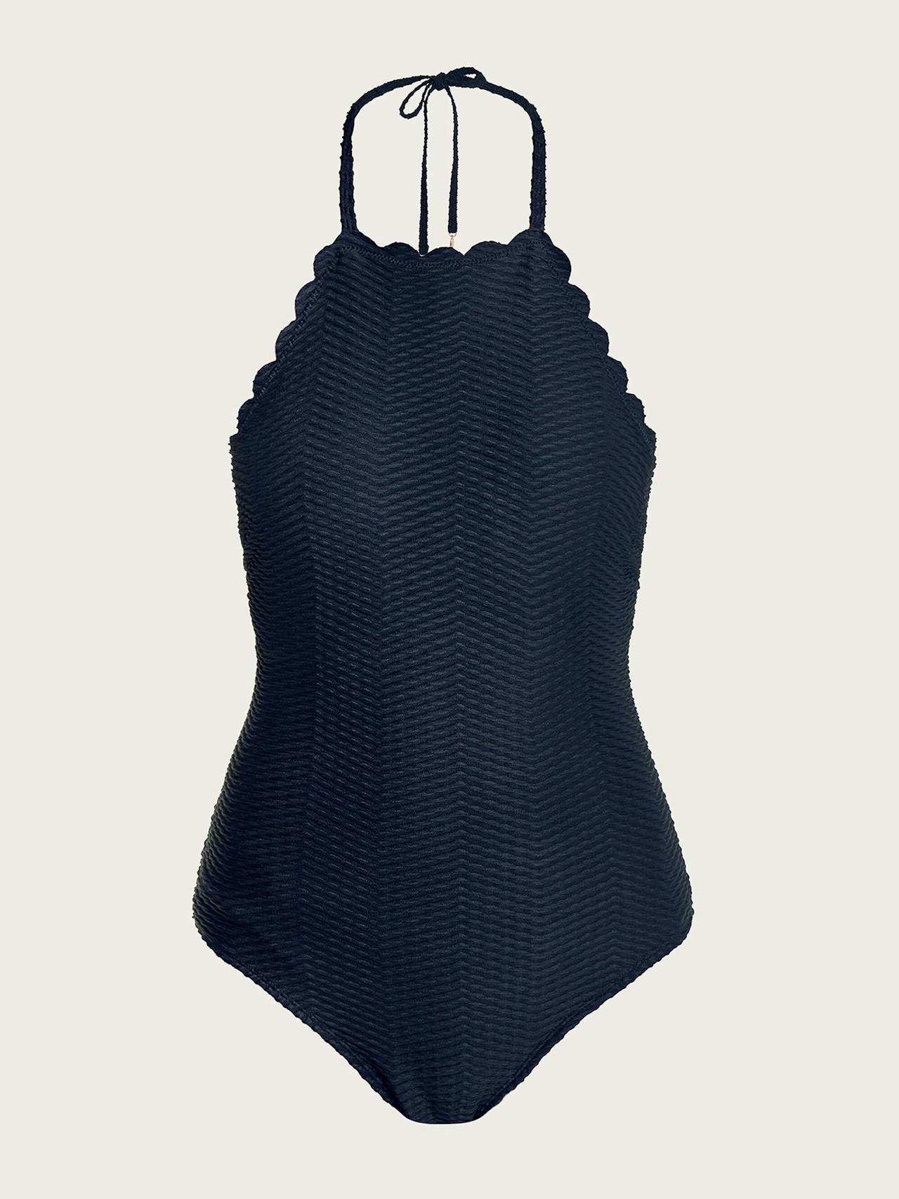 Una scallop swimsuit black