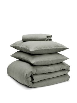 Moss linen bedding bundle Interiors Bedfolk Single Deep Fitted Sheet | 36cm  - Collagerie