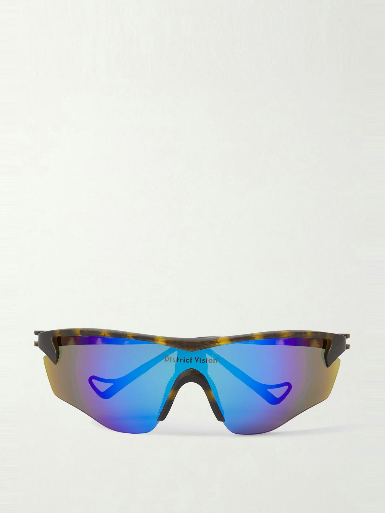 Junya Racer tortoiseshell D-frame polycarbonate sunglasses