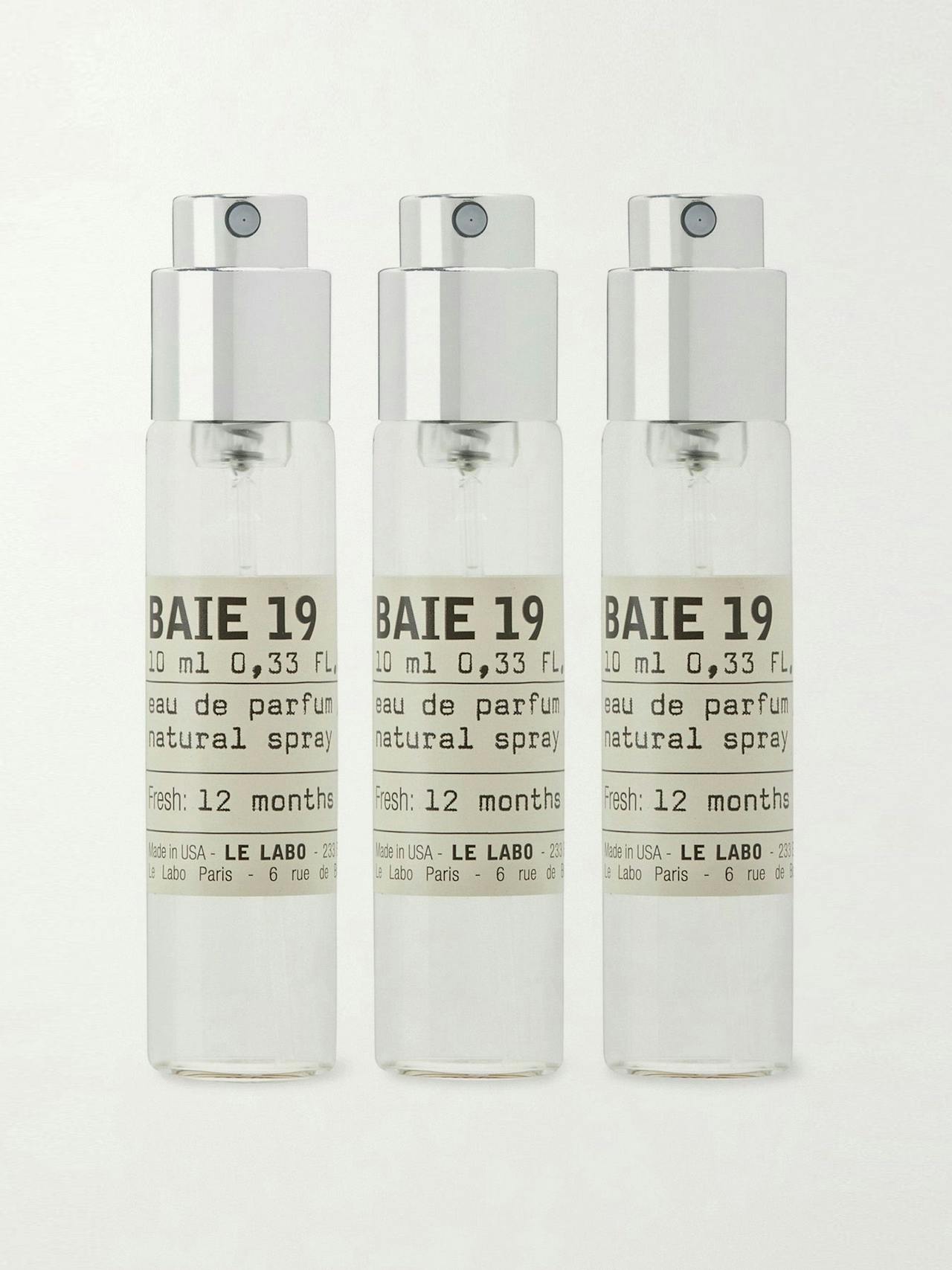 Baie 19 eau de parfum travel tube refills (set of 3)