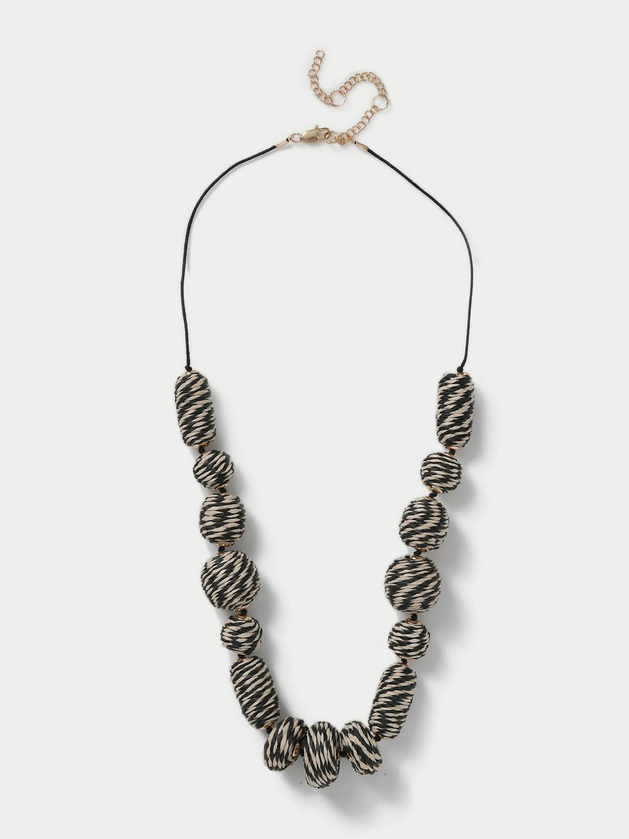 Mono bead threaded necklace