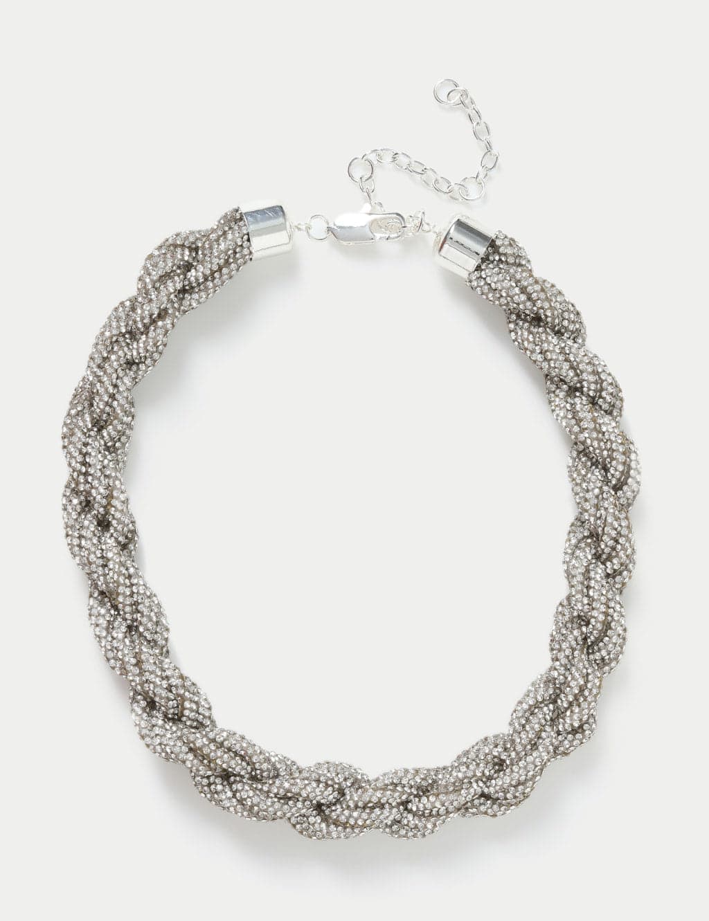 Statement crystal rope necklace