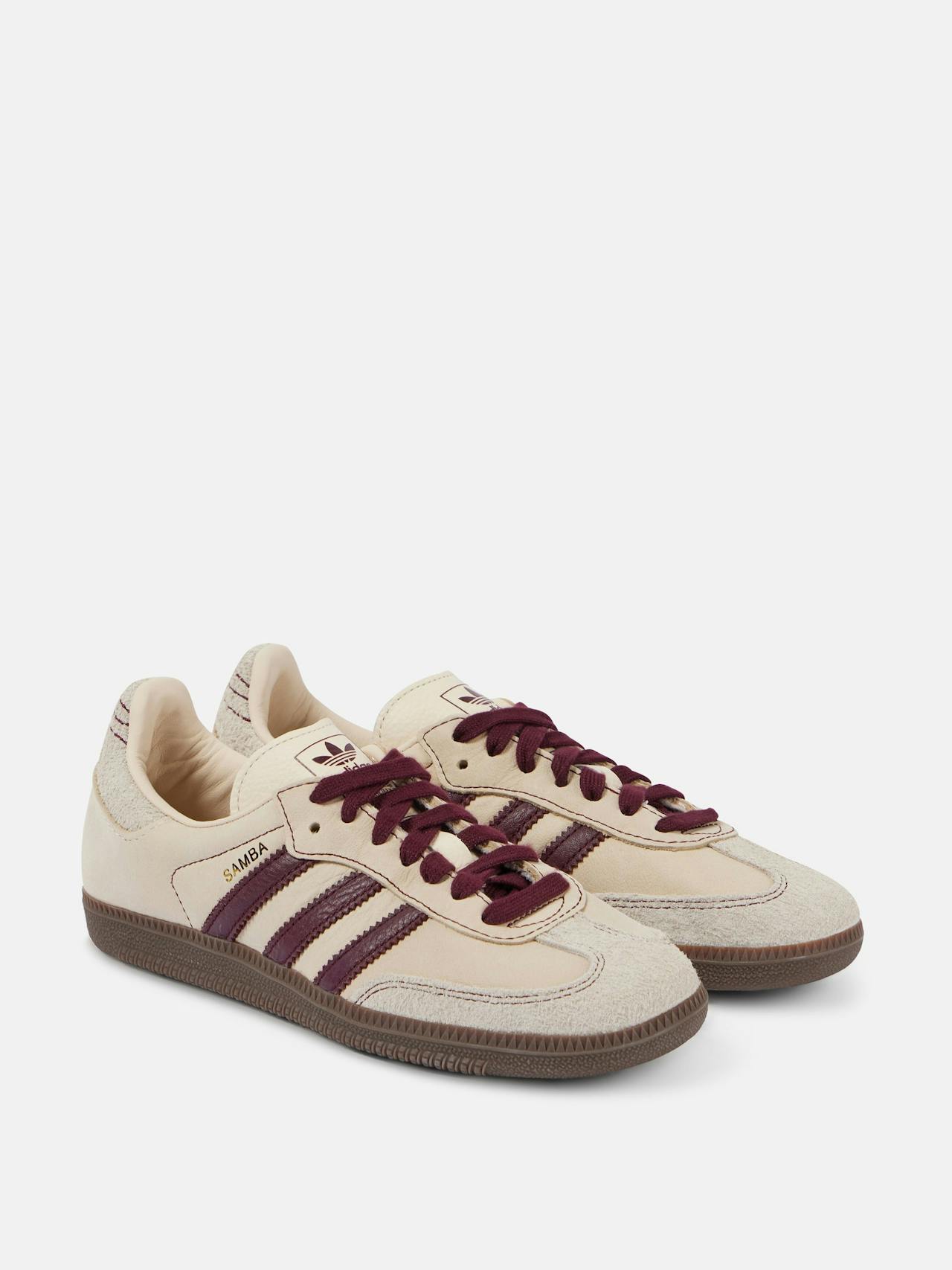 Samba OG suede-trimmed leather sneakers