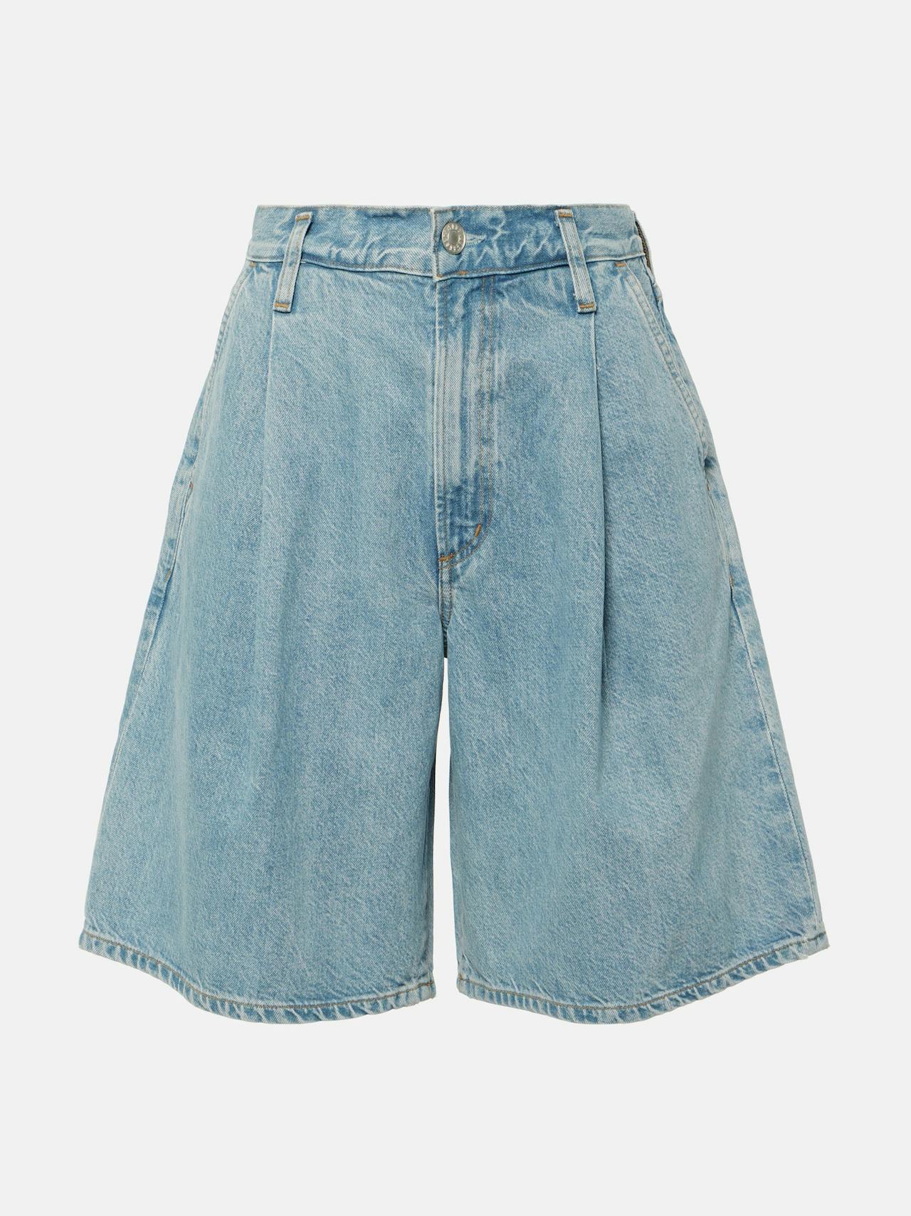 Ellis mid-rise denim Bermuda shorts