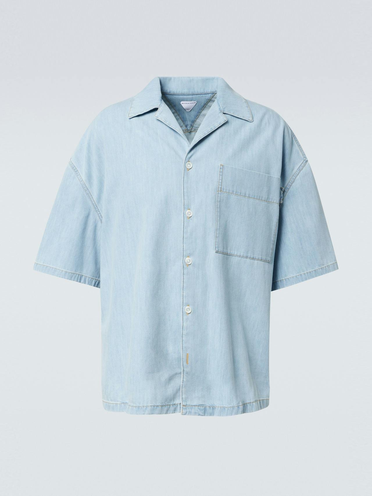 Denim bowling shirt