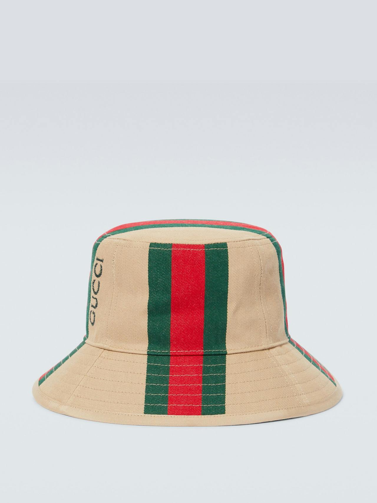 Logo printed cotton canvas bucket hat