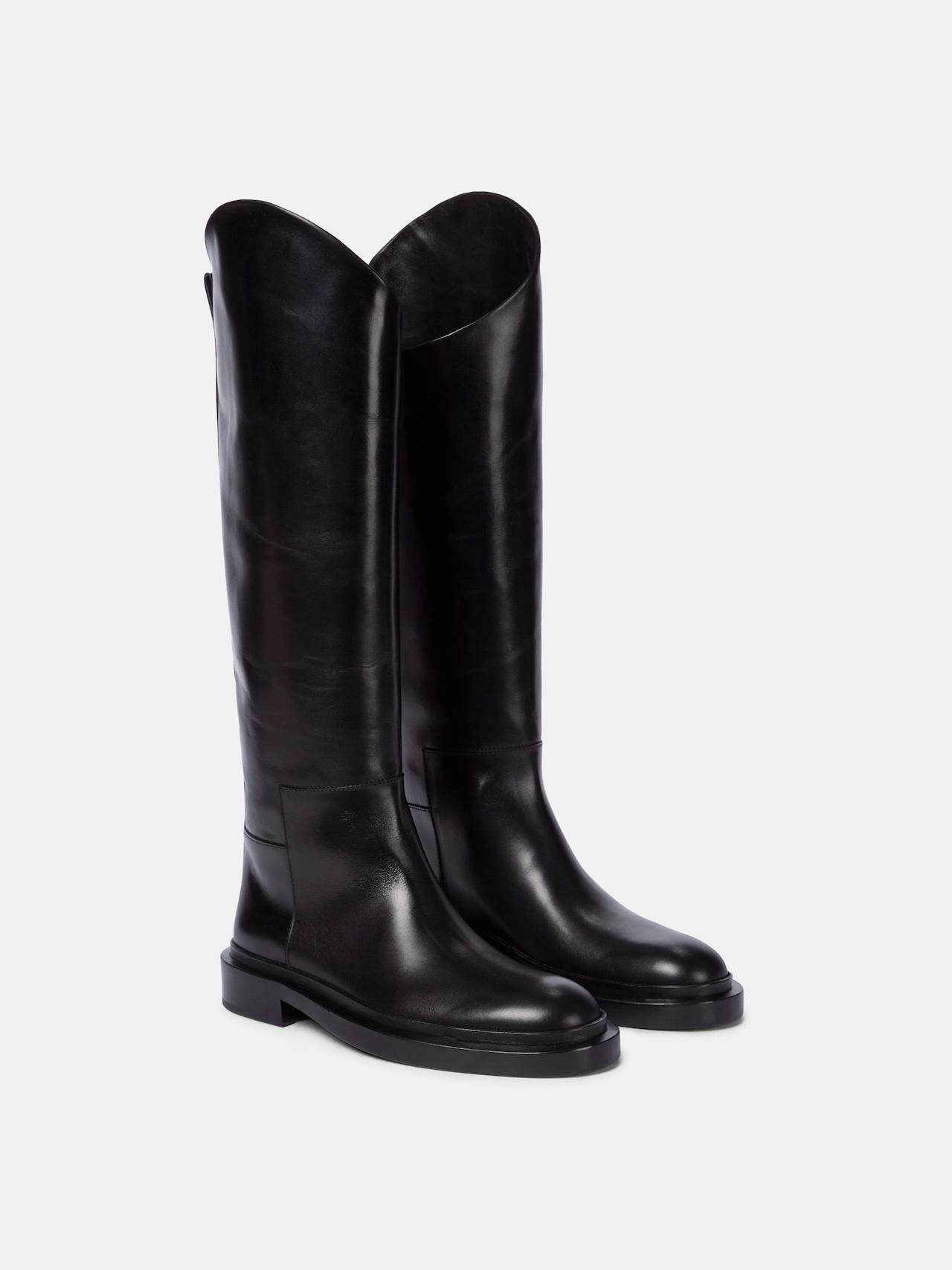 Leather riding boots