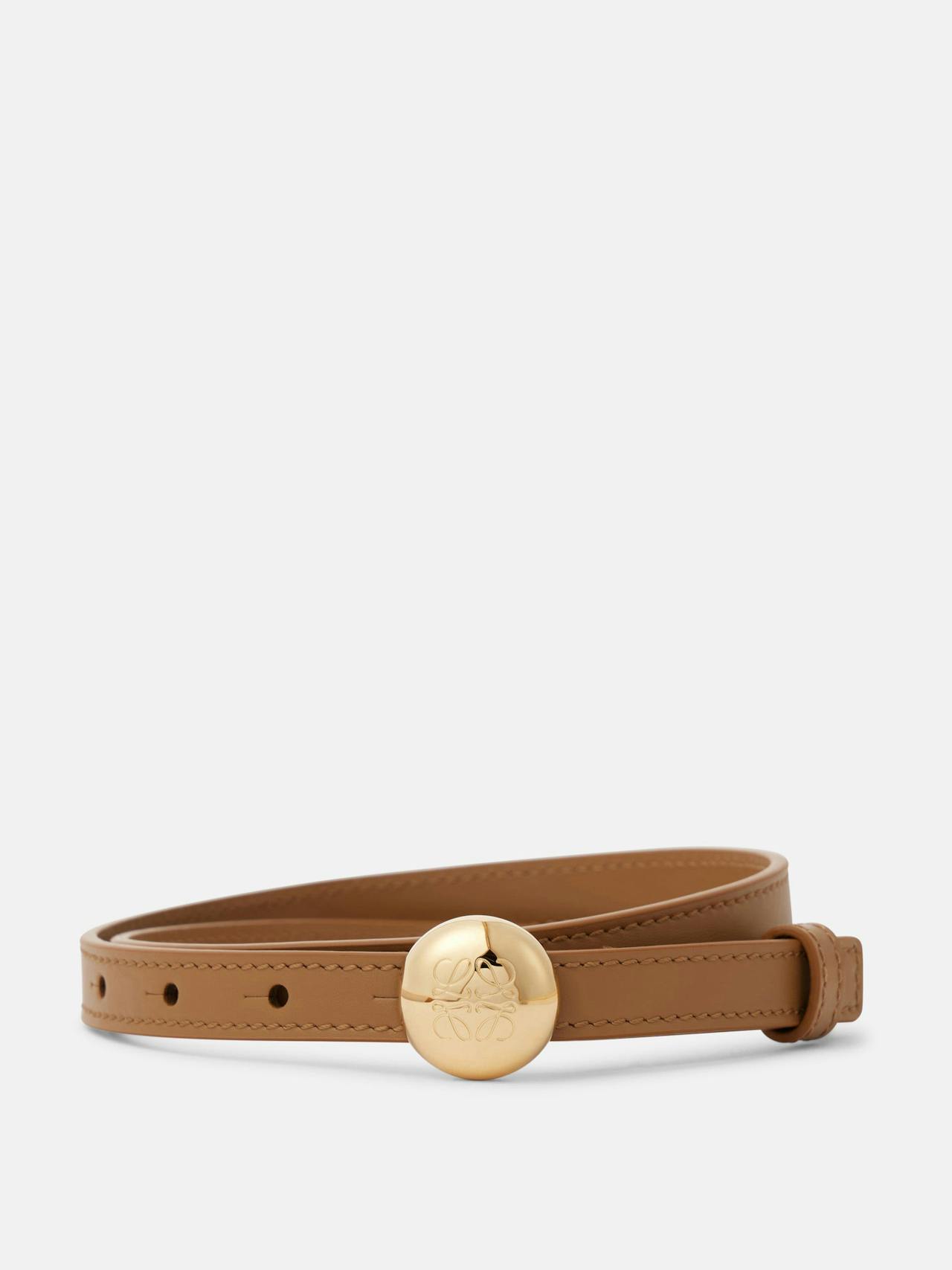 Pebble Anagram leather belt