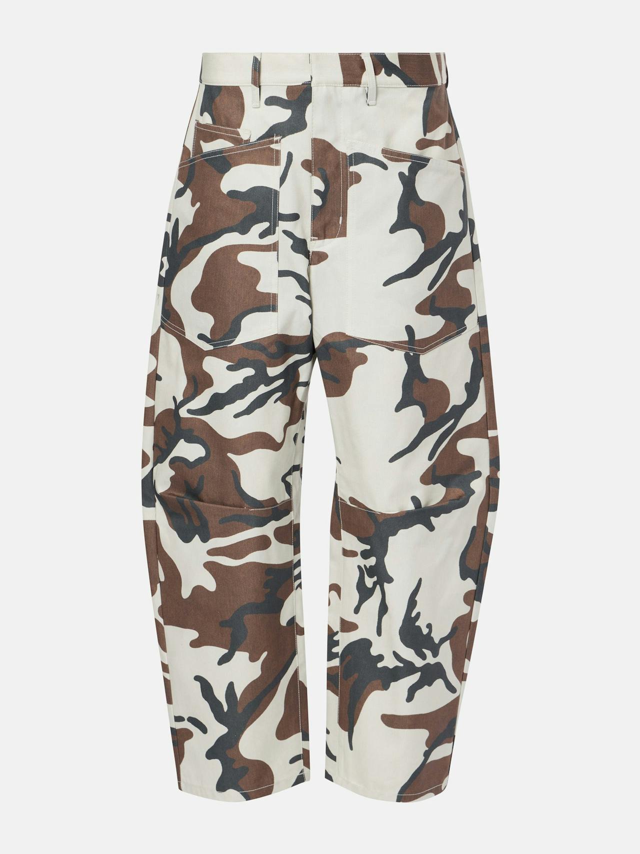 Shon camouflage cotton cargo pants
