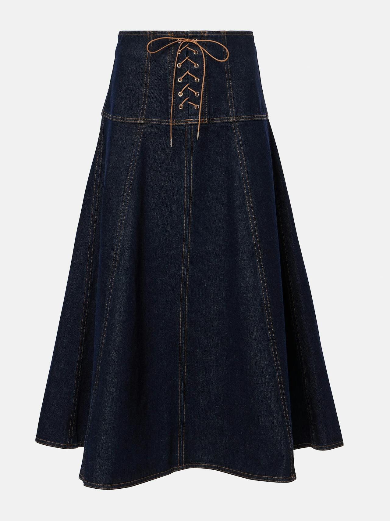 Estelle denim midi skirt