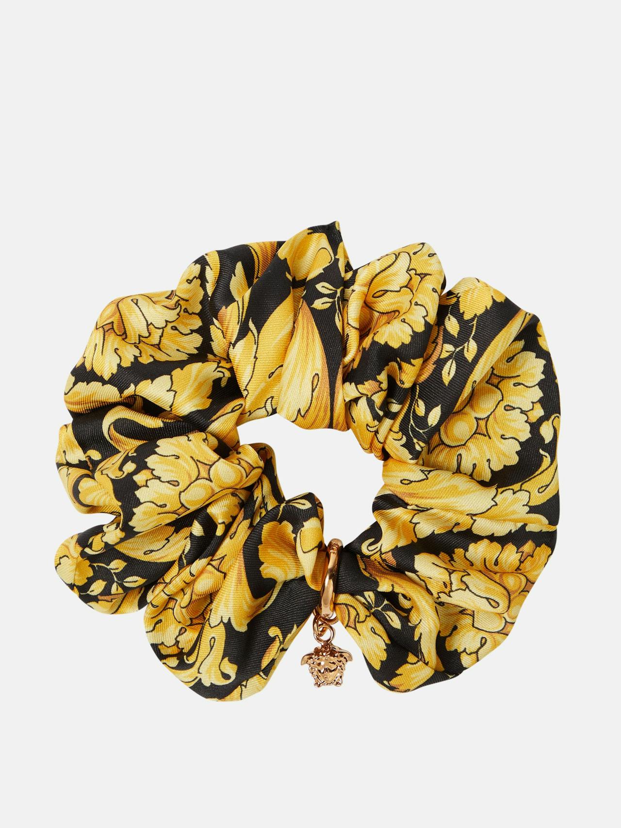 Barocco embellished satin scrunchie