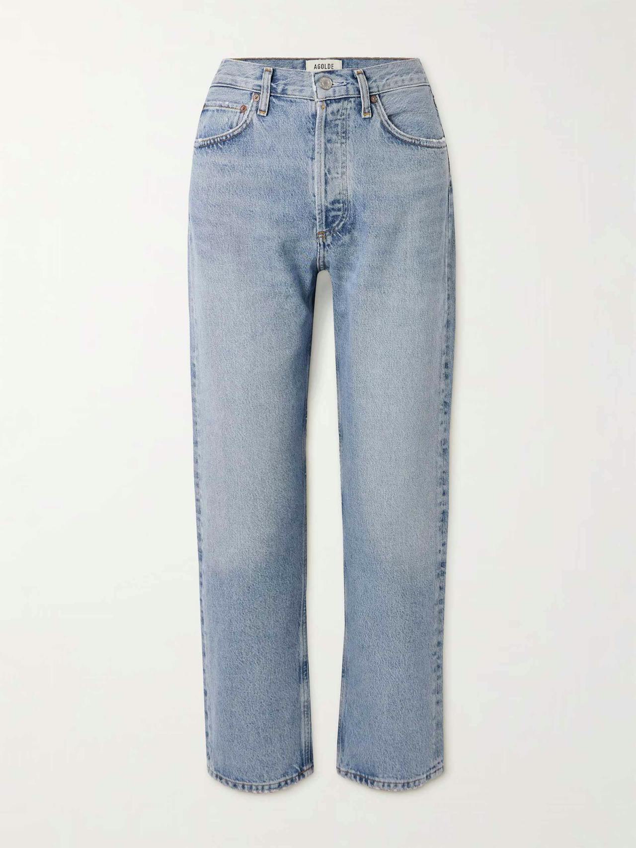 90s high-rise straight-leg organic jeans