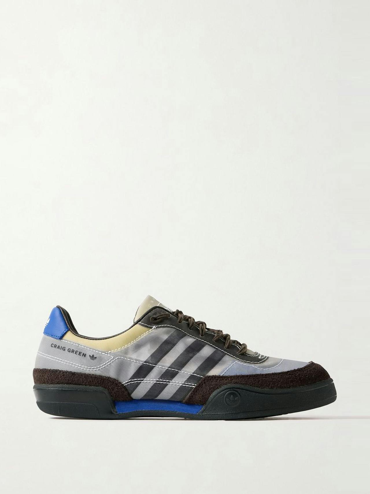 Squash Polta AKH printed mesh, suede and leather sneakers