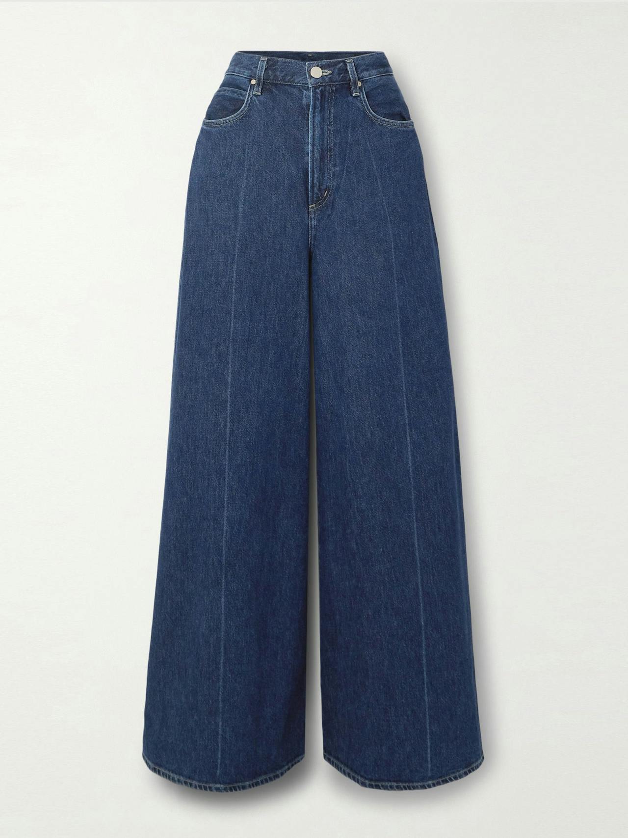 Blue wide-leg jeans