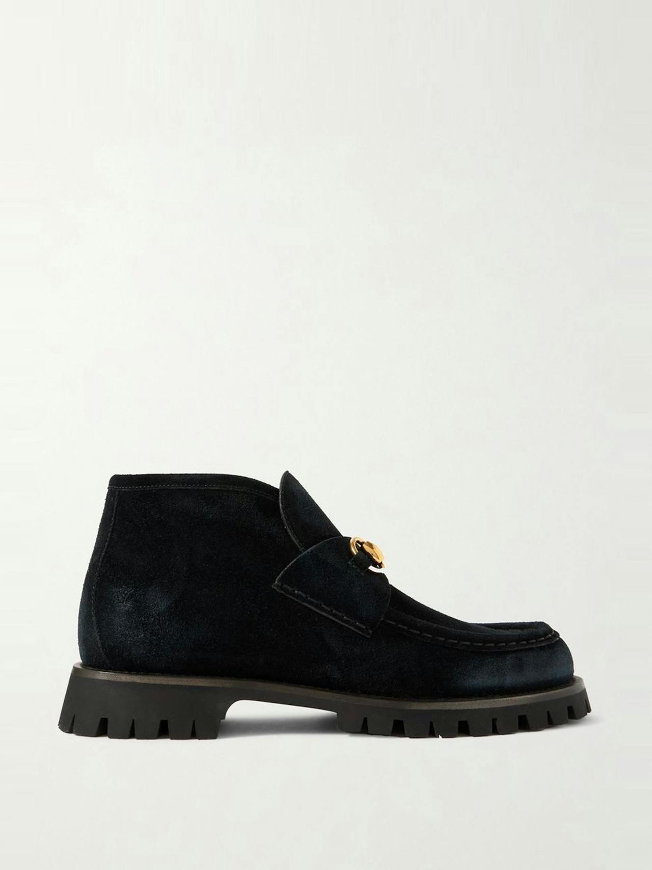 Sylke horsebit-detailed suede ankle boots