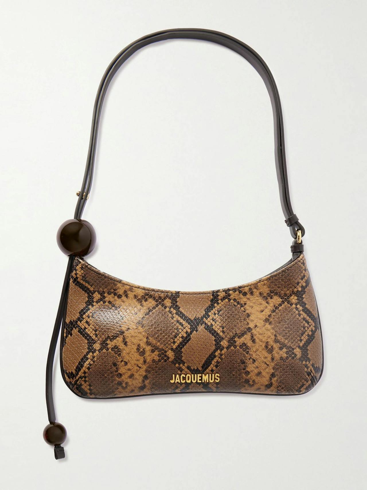 Le Bisou Perle embellished snake-effect leather shoulder bag