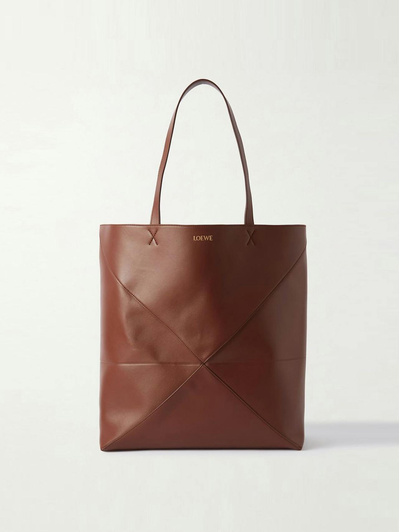 Puzzle Fold convertible large leather tote