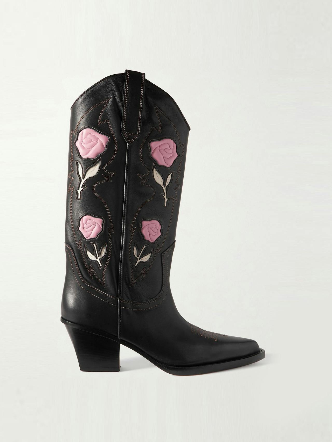 Rosalia embroidered leather cowboy boots