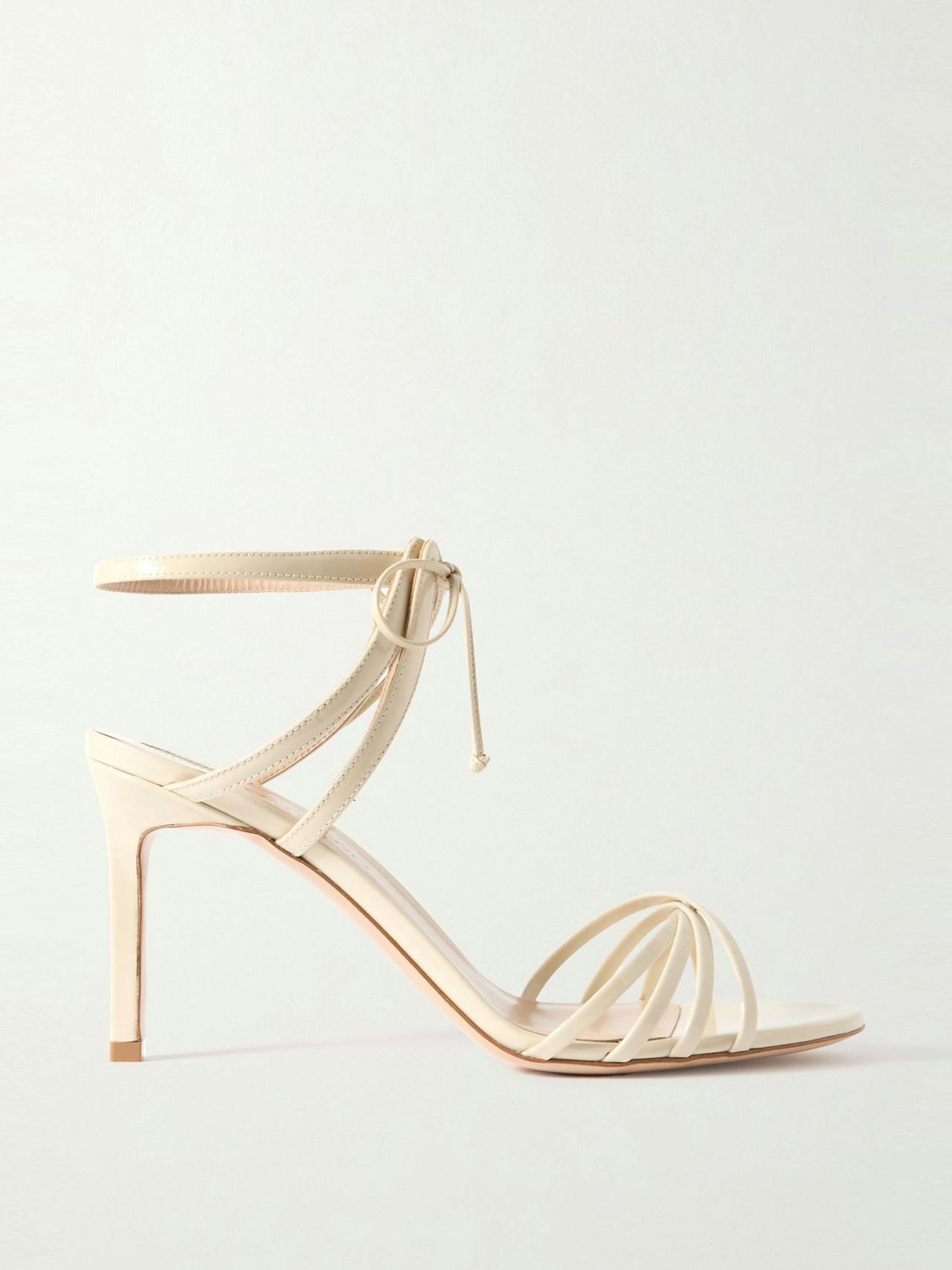 Patent-leather sandals