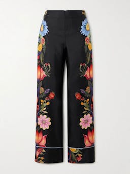 Sierra black Havana silk twill trousers TROUSER - HS24 Borgo De Nor    - Collagerie