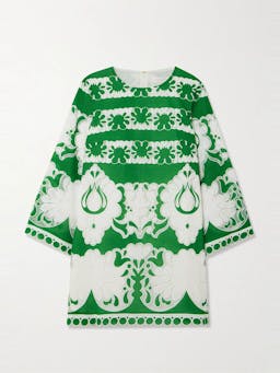 Green and white Stevie burn out mini dress DRESS - HS24 Borgo De Nor    - Collagerie