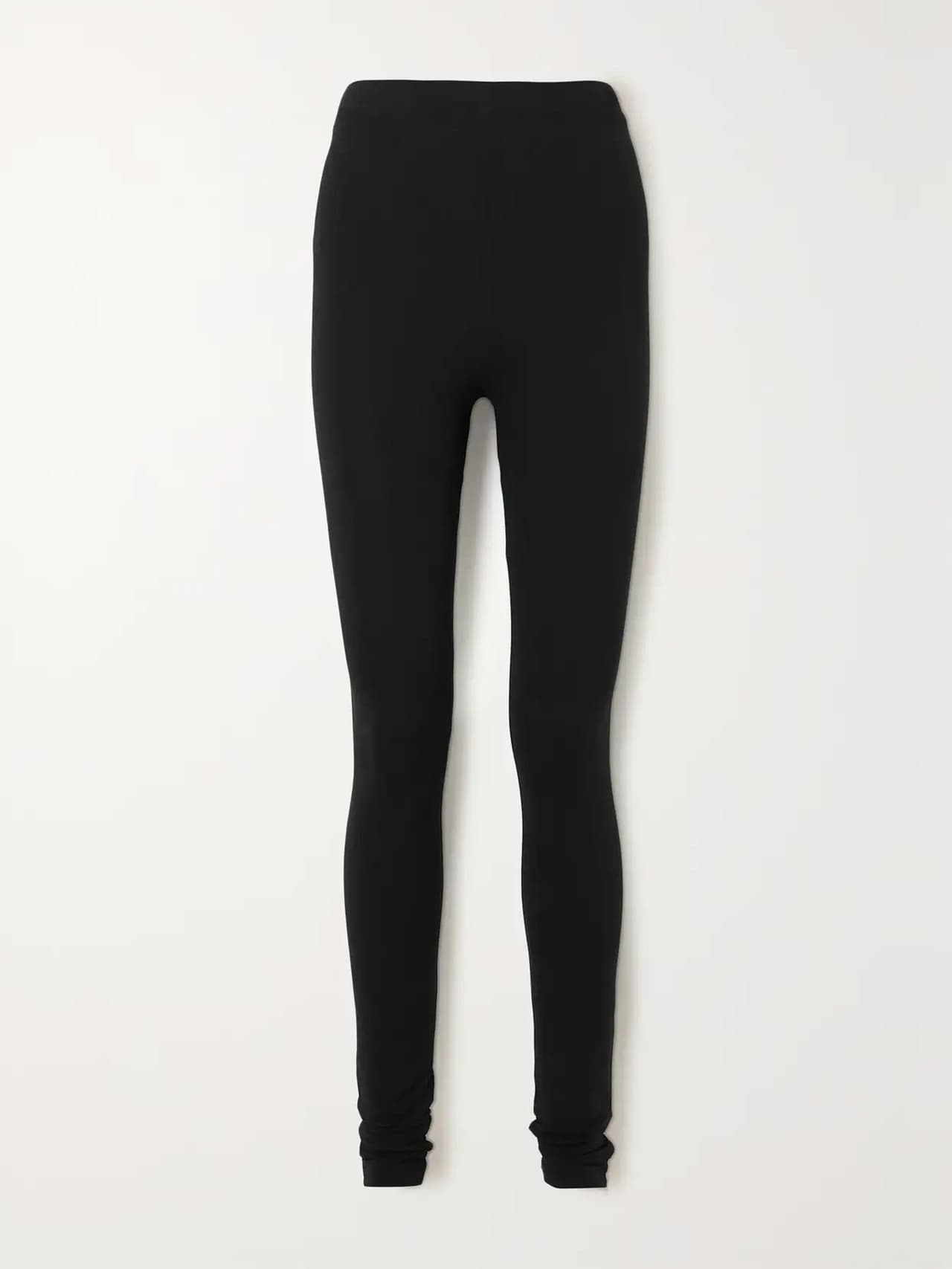 Cork stretch-jersey leggings