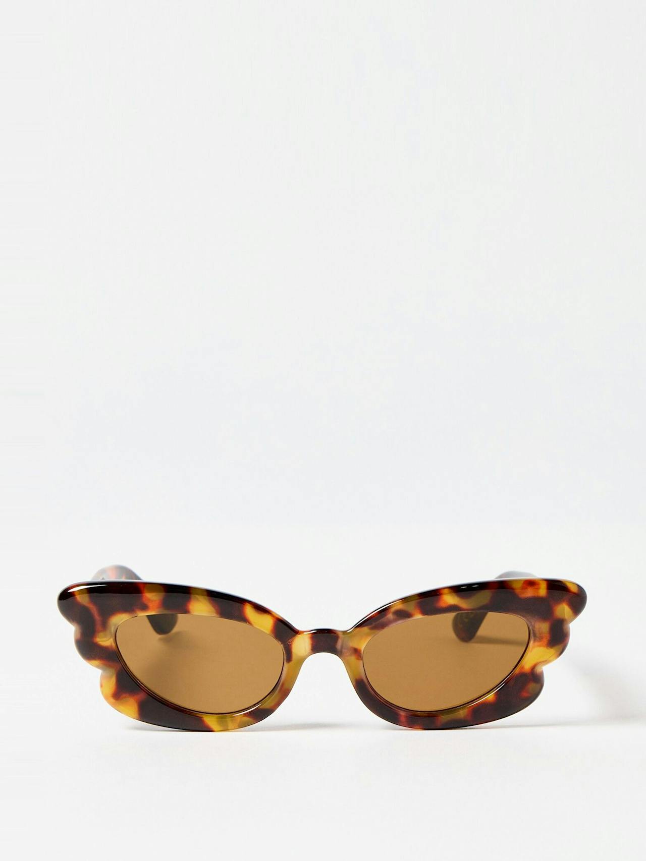 Faux tortoiseshell butterfly cat eye sunglasses
