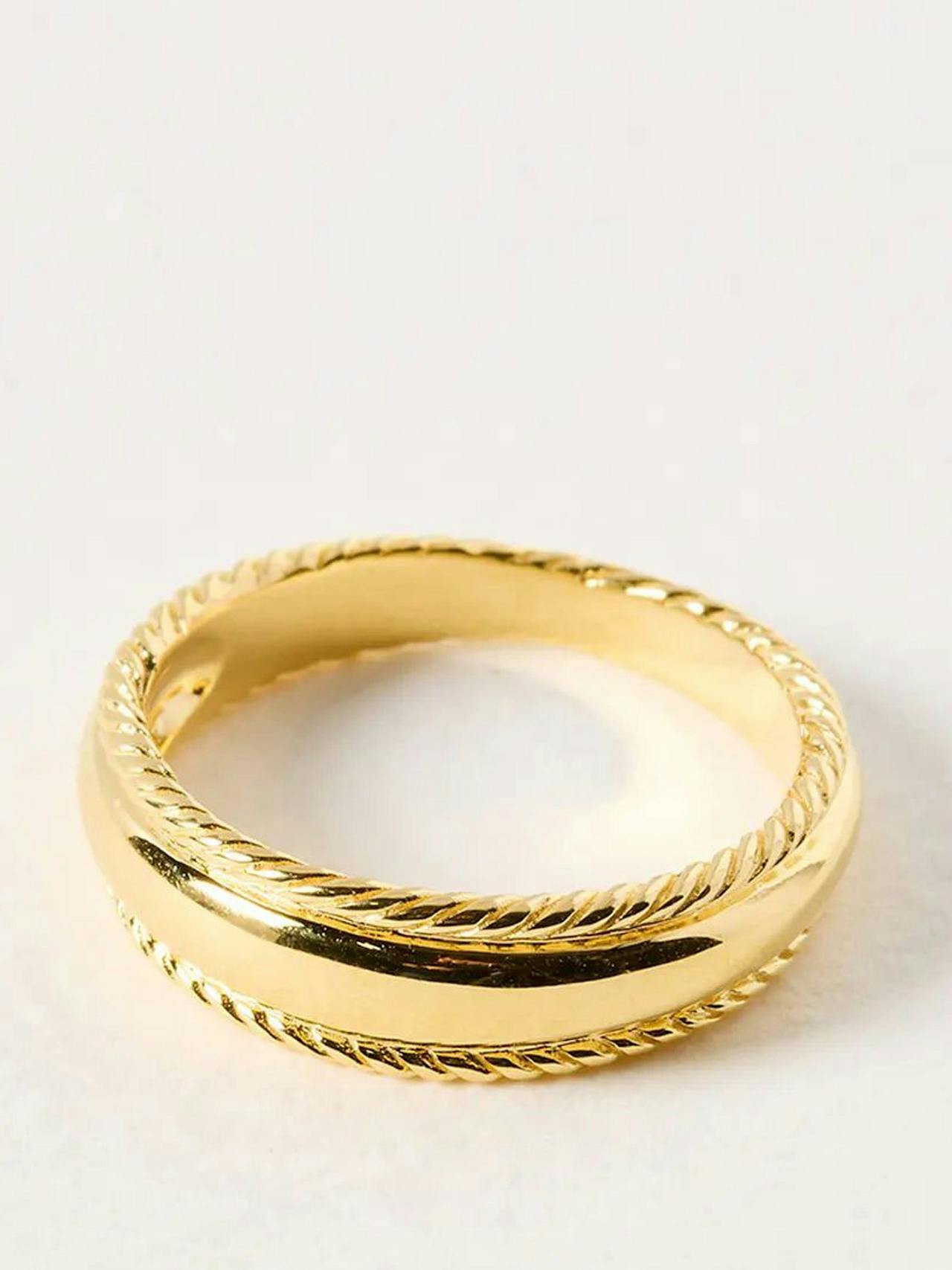 Matilda twist gold plated statement ring