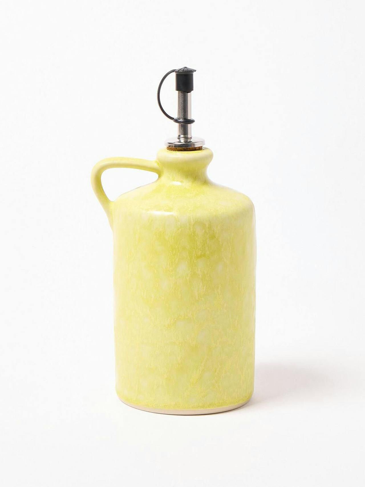 Mori yellow ceramic oil bottle
