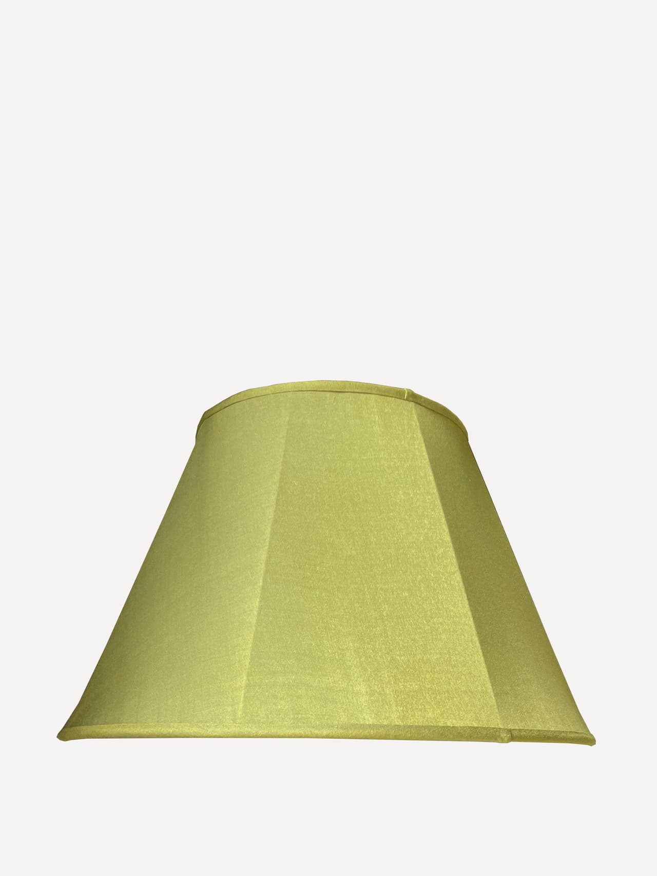 Octagon silk lampshade, olive