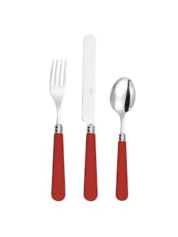 Red cutlery in stainless steel  Domenica Marland    - Collagerie