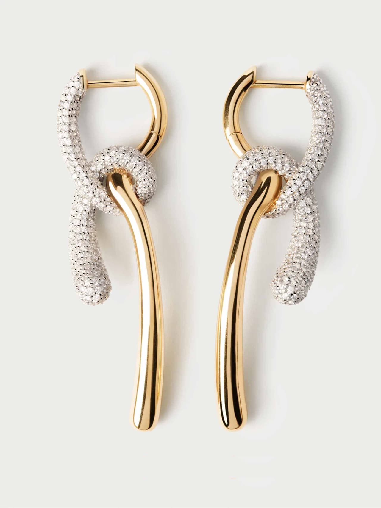 Pavé twist earrings