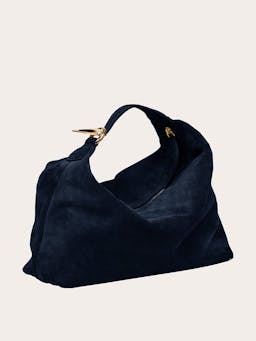 Navy suede Pillow Pouch bag Pillow Pouch Little Liffner    - Collagerie