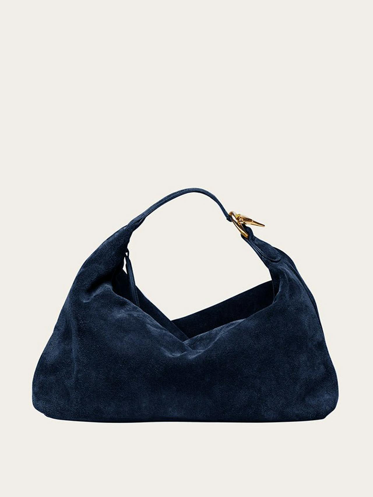 Navy pillow pouch suede