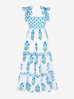 Aqua botanical athens dress Dresses Pink City Prints    - Collagerie