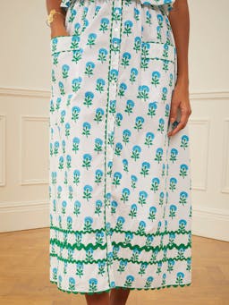 Aqua marigold hattie skirt Skirts Pink City Prints    - Collagerie