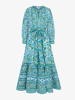 Aqua mix prairie dress Dresses Pink City Prints    - Collagerie