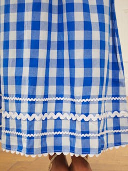 Cobalt check immy dress Dresses Pink City Prints    - Collagerie