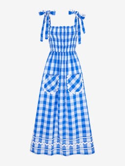 Cobalt check immy dress Dresses Pink City Prints    - Collagerie