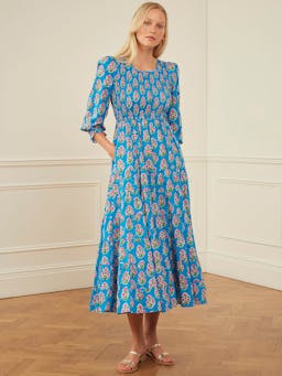 Cobalt tulip abigail dress Dresses Pink City Prints    - Collagerie